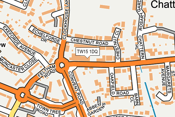 TW15 1DQ map - OS OpenMap – Local (Ordnance Survey)
