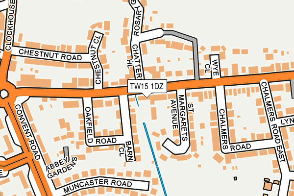 TW15 1DZ map - OS OpenMap – Local (Ordnance Survey)