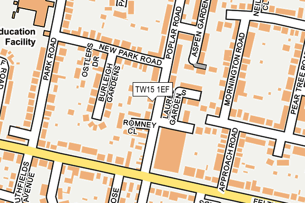 TW15 1EF map - OS OpenMap – Local (Ordnance Survey)
