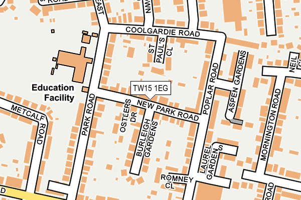 TW15 1EG map - OS OpenMap – Local (Ordnance Survey)