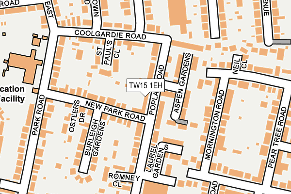 TW15 1EH map - OS OpenMap – Local (Ordnance Survey)