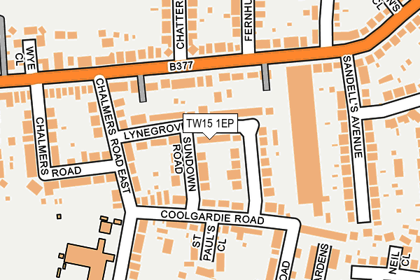 TW15 1EP map - OS OpenMap – Local (Ordnance Survey)