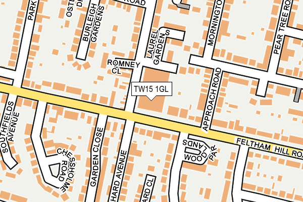 TW15 1GL map - OS OpenMap – Local (Ordnance Survey)