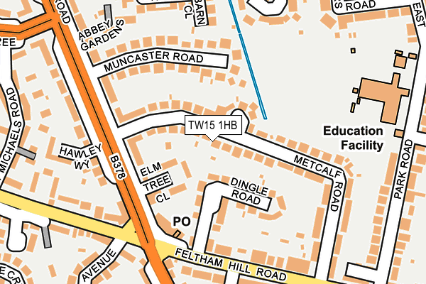 TW15 1HB map - OS OpenMap – Local (Ordnance Survey)