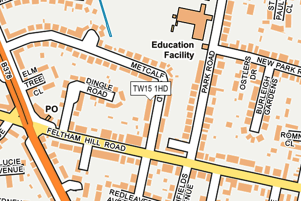 TW15 1HD map - OS OpenMap – Local (Ordnance Survey)