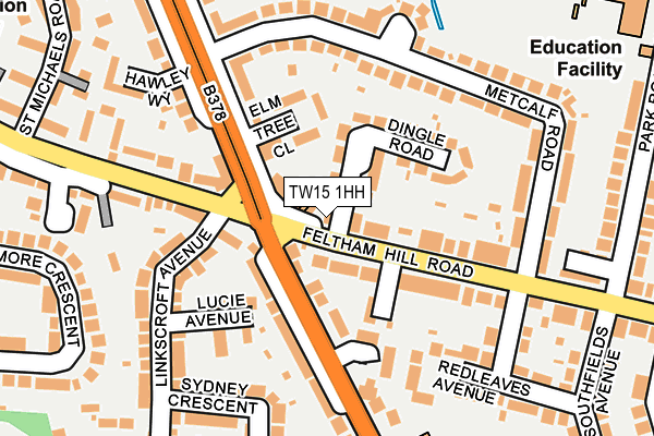 TW15 1HH map - OS OpenMap – Local (Ordnance Survey)