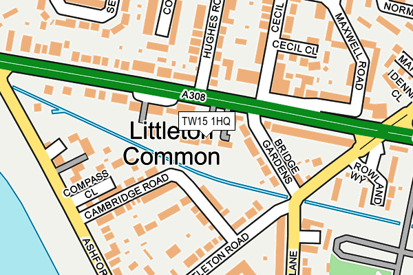 TW15 1HQ map - OS OpenMap – Local (Ordnance Survey)