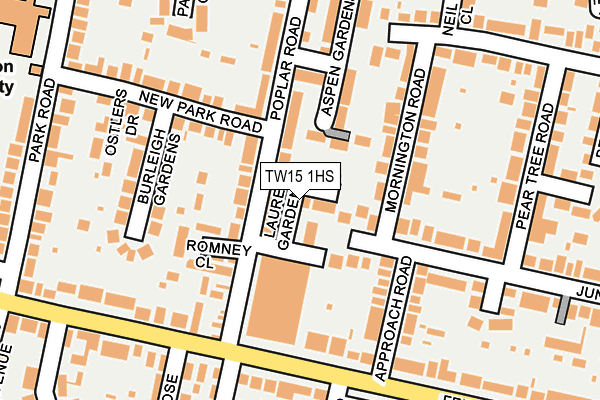 TW15 1HS map - OS OpenMap – Local (Ordnance Survey)