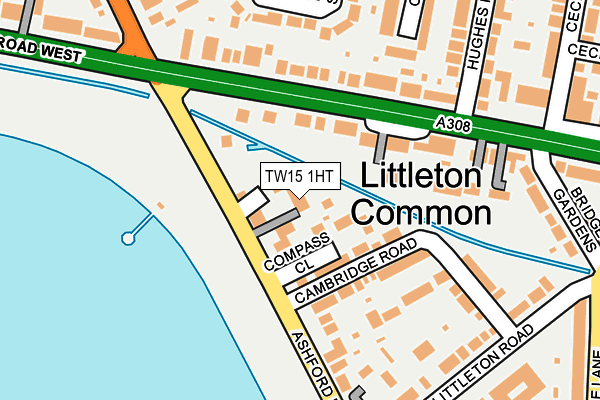 TW15 1HT map - OS OpenMap – Local (Ordnance Survey)