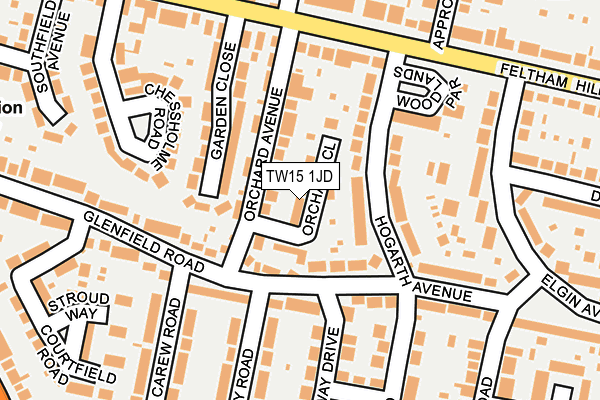 TW15 1JD map - OS OpenMap – Local (Ordnance Survey)