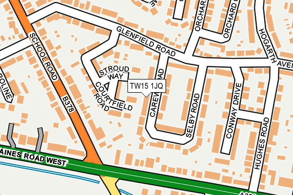 TW15 1JQ map - OS OpenMap – Local (Ordnance Survey)