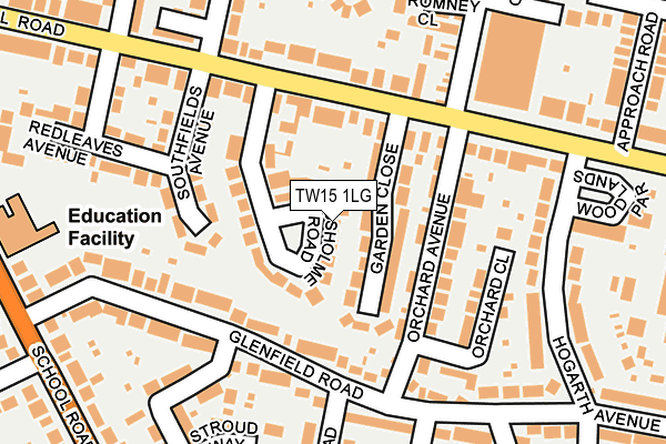 TW15 1LG map - OS OpenMap – Local (Ordnance Survey)