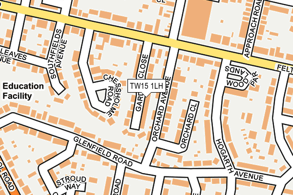 TW15 1LH map - OS OpenMap – Local (Ordnance Survey)