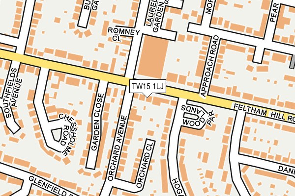 TW15 1LJ map - OS OpenMap – Local (Ordnance Survey)