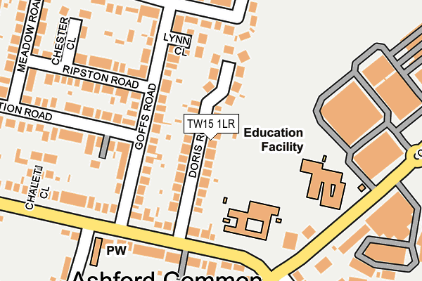 TW15 1LR map - OS OpenMap – Local (Ordnance Survey)