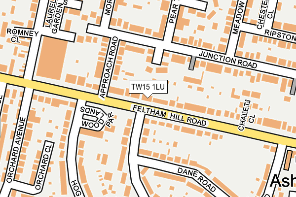 TW15 1LU map - OS OpenMap – Local (Ordnance Survey)
