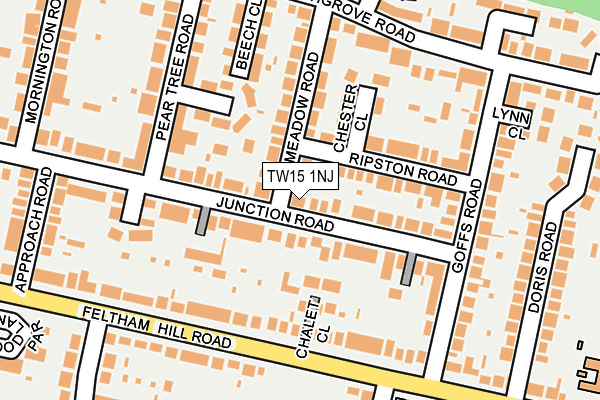 TW15 1NJ map - OS OpenMap – Local (Ordnance Survey)