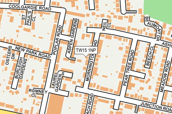 TW15 1NP map - OS OpenMap – Local (Ordnance Survey)