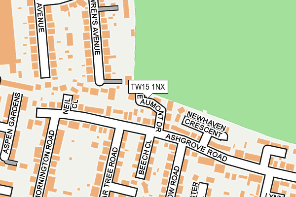 TW15 1NX map - OS OpenMap – Local (Ordnance Survey)