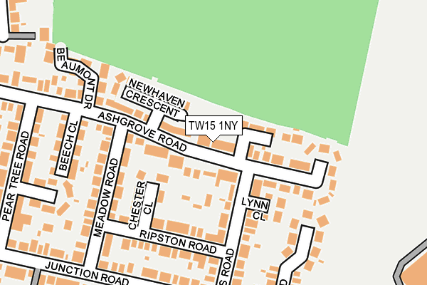 TW15 1NY map - OS OpenMap – Local (Ordnance Survey)