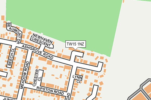 TW15 1NZ map - OS OpenMap – Local (Ordnance Survey)