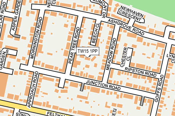 TW15 1PP map - OS OpenMap – Local (Ordnance Survey)
