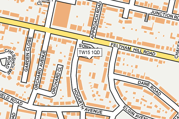 TW15 1QD map - OS OpenMap – Local (Ordnance Survey)