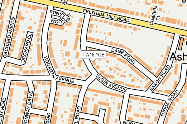 TW15 1QE map - OS OpenMap – Local (Ordnance Survey)
