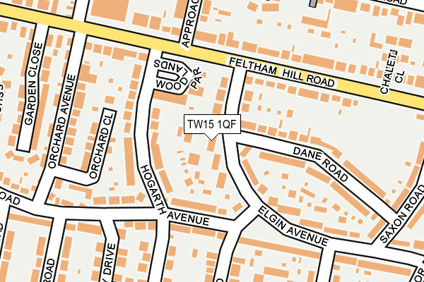 TW15 1QF map - OS OpenMap – Local (Ordnance Survey)