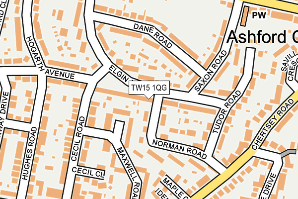 TW15 1QG map - OS OpenMap – Local (Ordnance Survey)