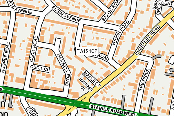 TW15 1QP map - OS OpenMap – Local (Ordnance Survey)