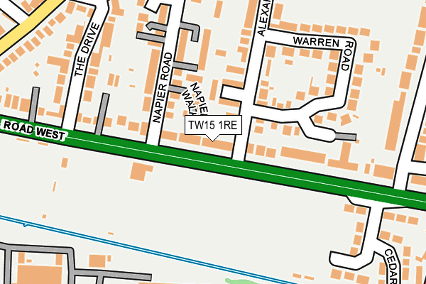 TW15 1RE map - OS OpenMap – Local (Ordnance Survey)