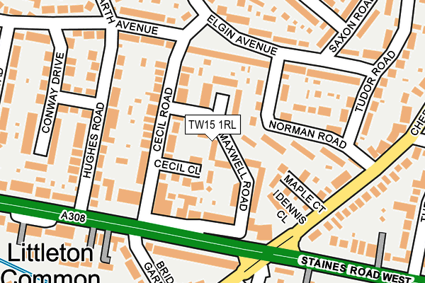 TW15 1RL map - OS OpenMap – Local (Ordnance Survey)