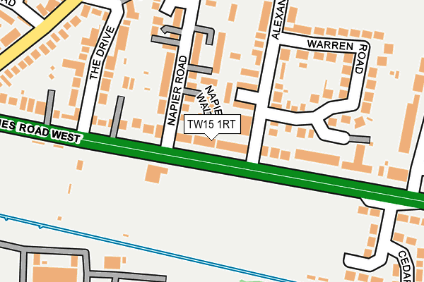 TW15 1RT map - OS OpenMap – Local (Ordnance Survey)