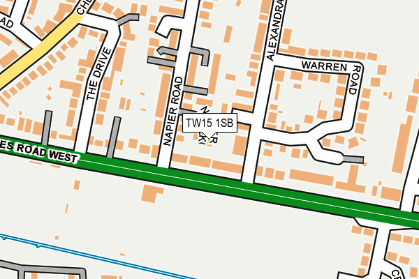 TW15 1SB map - OS OpenMap – Local (Ordnance Survey)