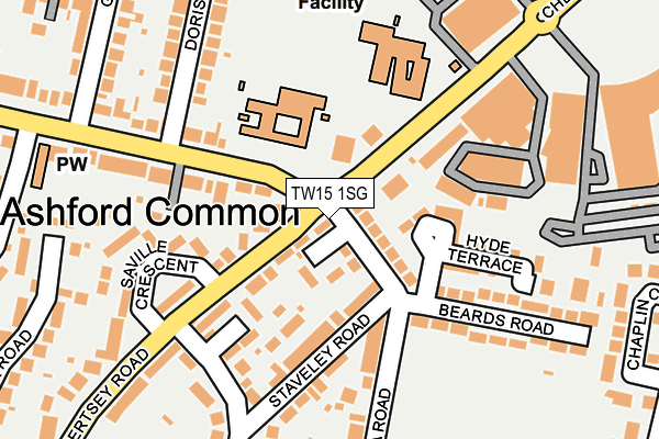 TW15 1SG map - OS OpenMap – Local (Ordnance Survey)