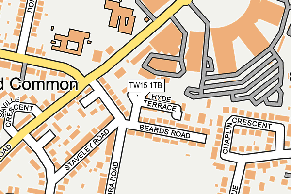 TW15 1TB map - OS OpenMap – Local (Ordnance Survey)