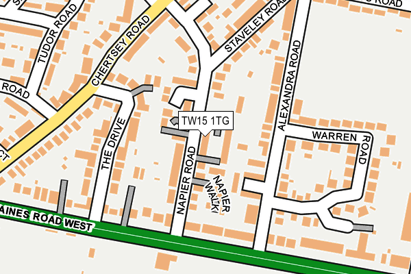 TW15 1TG map - OS OpenMap – Local (Ordnance Survey)