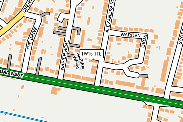 TW15 1TL map - OS OpenMap – Local (Ordnance Survey)