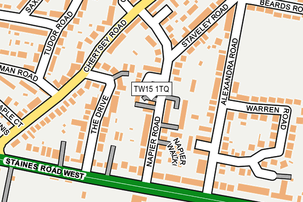 TW15 1TQ map - OS OpenMap – Local (Ordnance Survey)