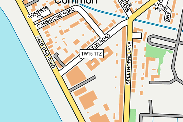 TW15 1TZ map - OS OpenMap – Local (Ordnance Survey)