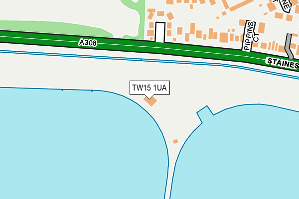 TW15 1UA map - OS OpenMap – Local (Ordnance Survey)