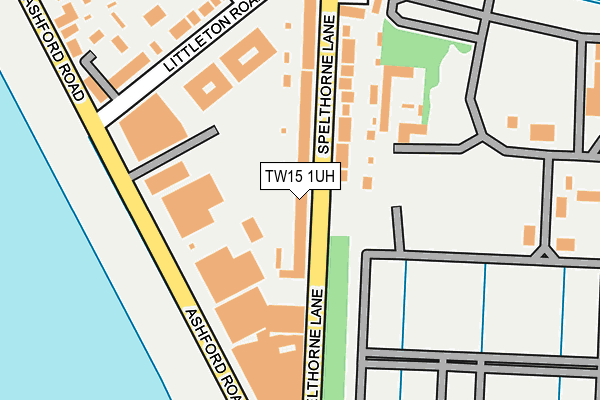 TW15 1UH map - OS OpenMap – Local (Ordnance Survey)
