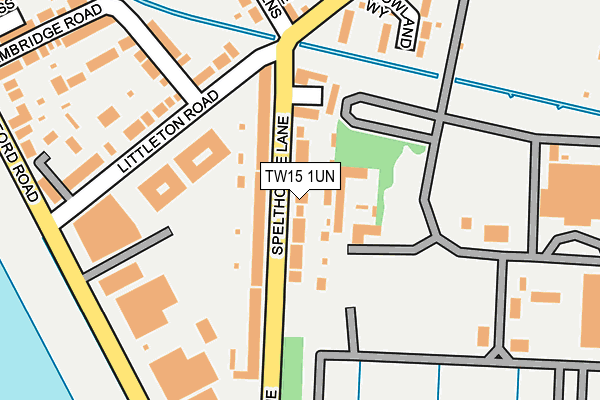 TW15 1UN map - OS OpenMap – Local (Ordnance Survey)