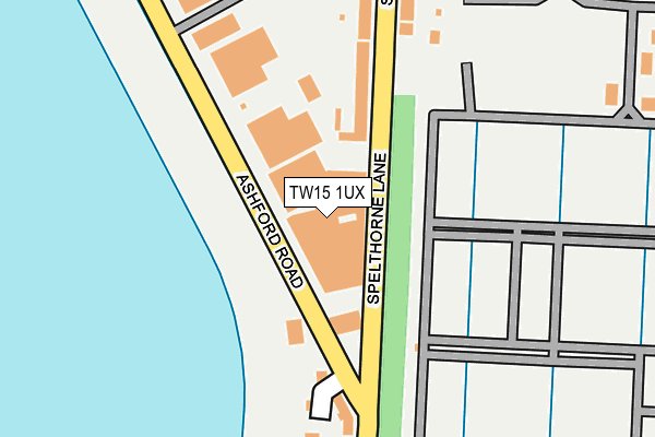 TW15 1UX map - OS OpenMap – Local (Ordnance Survey)