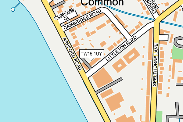 TW15 1UY map - OS OpenMap – Local (Ordnance Survey)