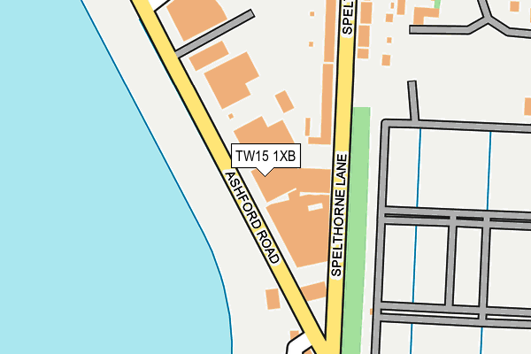 TW15 1XB map - OS OpenMap – Local (Ordnance Survey)