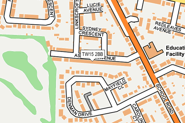 TW15 2BB map - OS OpenMap – Local (Ordnance Survey)