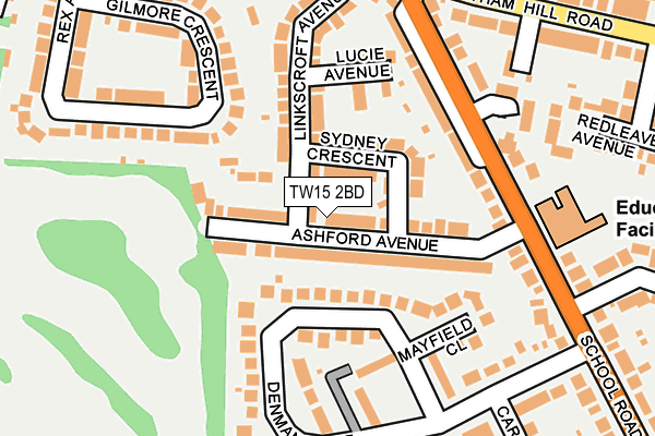 TW15 2BD map - OS OpenMap – Local (Ordnance Survey)