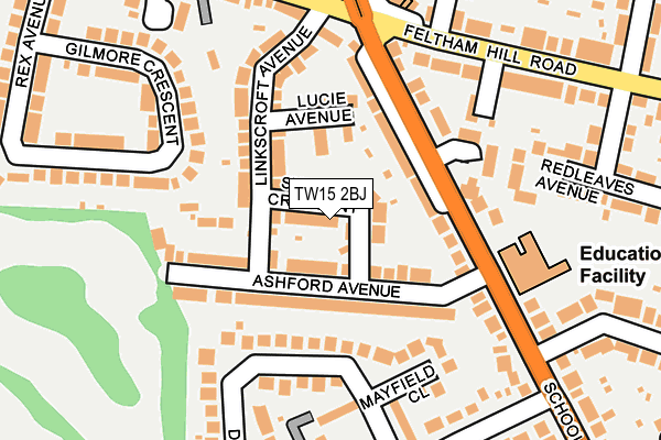 TW15 2BJ map - OS OpenMap – Local (Ordnance Survey)